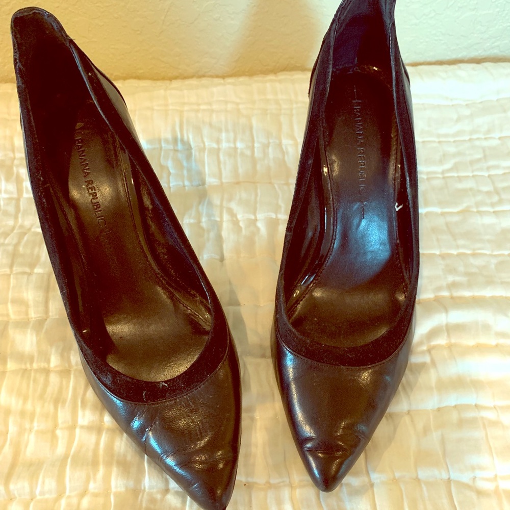 Black Leather Heels